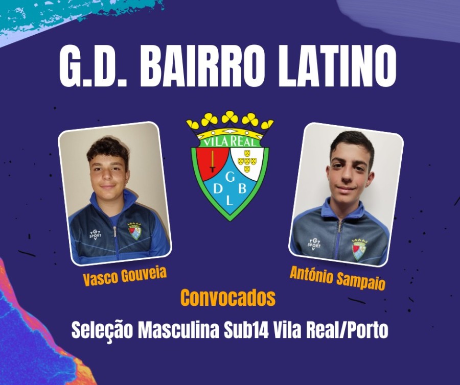 Atletas do G.D. Bairro Latino convocados para a Seleção Regional Sub14 Vila Real/Porto.
