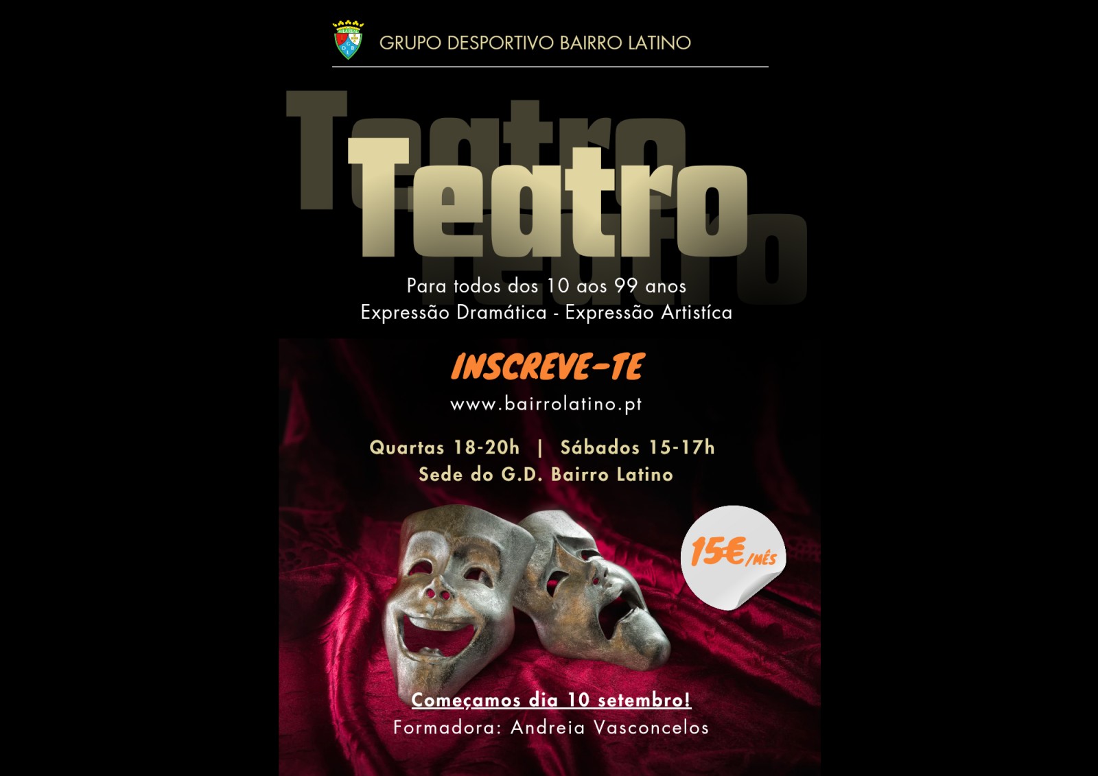 Aulas de Teatro - Inscrições para 25/26